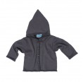 Eco Terrycloth Hoodie Jacket, stone grey - Eco Wool & Silk | Reiff