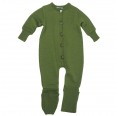 Eco Jumpsuit / Sleepsuit Terrycloth Apple - Organic Wool/Silk | Reiff