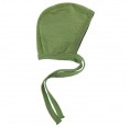 Baby Bonnet Cap of Organic Terrycloth & Silk - Apple | Reiff