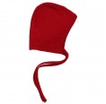 Baby Bonnet Cap of Organic Terrycloth & Silk - Burgundy | Reiff