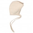 Baby Bonnet Cap of Organic Terrycloth & Silk - Natural | Reiff