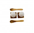 2 Egg Holder Siena - Olive Wood incl. egg spoons» D.O.M.