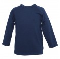 Kids long-sleeved shirt navy, organic merino wool & silk | Reiff