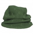 Kids circle scarf green, organic wool & silk | Reiff