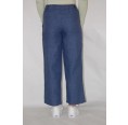 Cropped Linen Trousers light blue, back view | bloomers