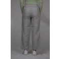 Cropped Linen Trousers light grey, back view | bloomers