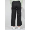 Cropped Linen Trousers black, back view | bloomers