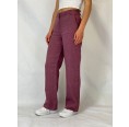 Women's Linen Pants, bordeaux, straight leg » bloomers