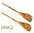 Olive Wood Corner Spoon 30 cm, engraving possible | D.O.M.
