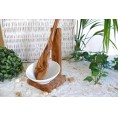 Olive Wood Spoon Holder with Cooking Spoon & Porcelain Bowl | D.O.M.