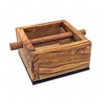 Eco Cardboard collection tray grind waste container NG made of olive wood