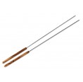 Large Stainless Steel BBQ Skewers with Olive Wood Handle | D.O.M.