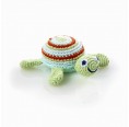 Green Turtle Rattle made of Cotton | Pebble