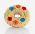 Donut Rattle of Organic Cotton in yellow | Pebble