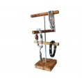 Jewellery Stand  “Assisi” of olive wood & stainless steel bars | D.O.M.