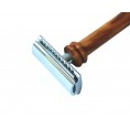 Reusable Wet Razor CLASSIC K2 with olive wood handle & replaceable blade » D.O.M.