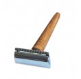 Reusable Wet Razor CLASSIC with olive wood handle & replaceable blade » D.O.M.