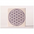 Flower of Life Crown Chacra violet Travertine Coasters » Living Designs