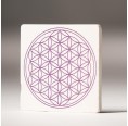 Flower of Life violet Travertine Coasters » Living Designs