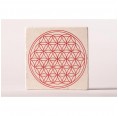 Flower of Life Root Chakra red Travertine Coasters » Living Designs