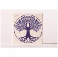 Coaster in Travertine Tree of Life – Violett » Living Designs