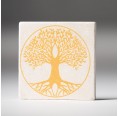 Travertin-Coaster Tree of Life yellow » Living Designs