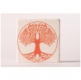 Coaster in Travertine Tree of Life – Orange » Living Designs