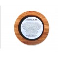 Shaving soap dish of olive wood by D.O.M.