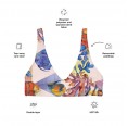 Colourful tropical fishes alloverprint Recycled padded Bikini Top with UV-protection » earlyfish