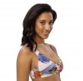 Recycled padded Bikini Top for Women - Colourful Tropical Fishes » earlyfish