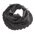Crepe Scarf for Women, organic wool, stone grey | Reiff