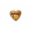 Engraved Solid Olive Wood Heart inspiring Stroke - Hoffnung » D.O.M.