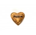 Engraved Solid Olive Wood Heart inspiring Stroke - Peace » D.O.M.