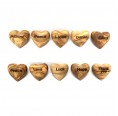 Engraved Solid Olive Wood Heart with inspiring Stroke » D.O.M.