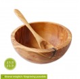 Olive Wood Appetizer Bowl & customised wooden spoon » D.O.M