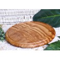Steak Board of Olive Wood, round, with Juice Rim | D.O.M.
