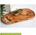 Natural Olive Wood Steak Cutting Board with Handle & Juice Rim » D.O.M.