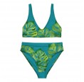 Recycled High Waist Bikini Monstera green/teal » earlyfish