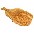 Carving Board, olive wood, with Handle & Juice Groove & Engraving » D.O.M.