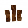 lank Unpainted Olive Wood Cubes | D.O.M.