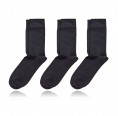 Black Organic Cotton Unisex Socks Pack of 3 » Groedo