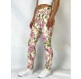 Bloomers Floral Mid Waist Crop Drainpipe Trousers 'Anni' organic cotton