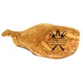 Alles Gute zum Geburtstag - Customisable natural cut olive wood steak board with handle & juice groove » D.O.M.