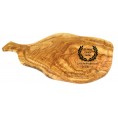 honour of the gun club - Customisable natural cut olive wood steak board with handle & juice groove » D.O.M.