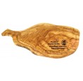 honour volunteer fire brigade - Customisable natural cut olive wood steak board with handle & juice groove » D.O.M.