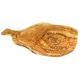 For Wedding - Customisable natural cut olive wood steak board with handle & juice groove » D.O.M.