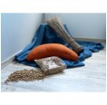 Half-round Seat Cushion Meditation Cushion with organic millet hulls | speltex