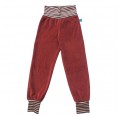 Copper-coloured cosy kids trousers eco cotton, ringed waistband | bingabonga