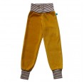 Yellow essential eco cotton children’s trousers, ringed cuffs | bingabonga