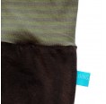 Unisex kids trousers brown organic cotton with ringed cuffs | bingabonga